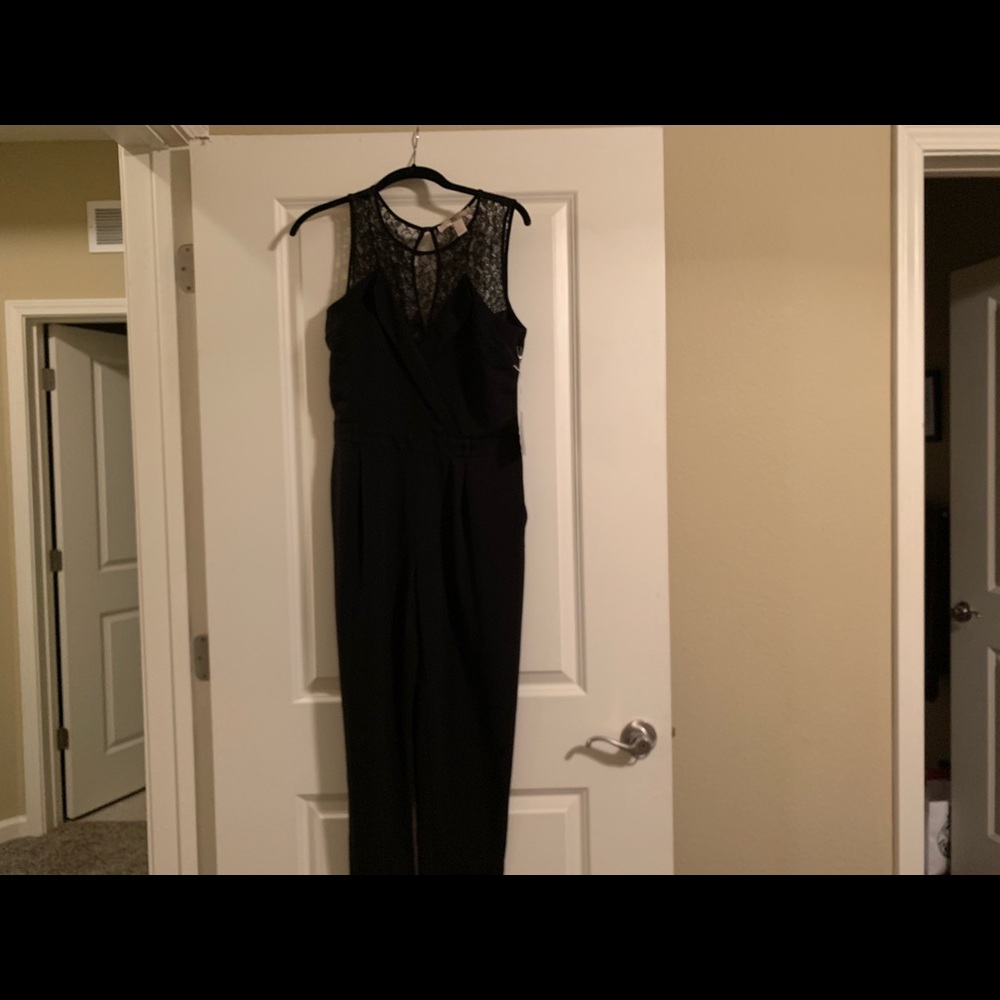 Black Romper with Lace Top from Foreved 21